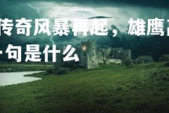 YY易游体育官网-传奇风暴再起，雄鹰高飞于蓝天，雄鹰不畏暴风折翼下一句是什么