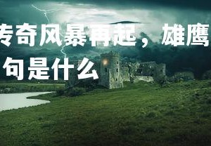 YY易游体育官网-传奇风暴再起，雄鹰高飞于蓝天，雄鹰不畏暴风折翼下一句是什么